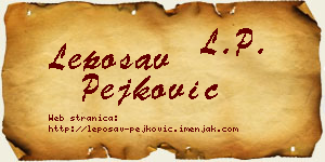 Leposav Pejković vizit kartica